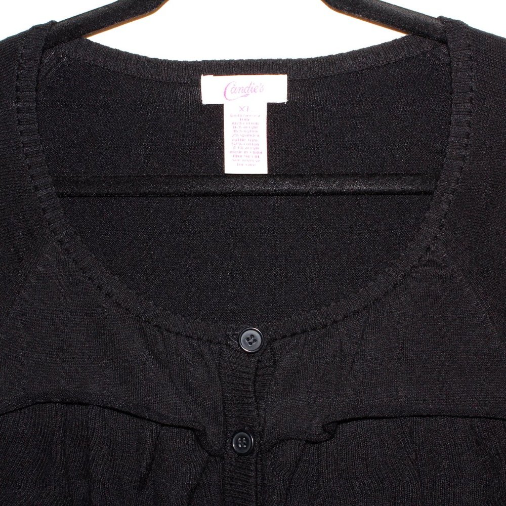Candie's Vintage Y2K Ruffle Front Cardigan - Picture 4 of 16